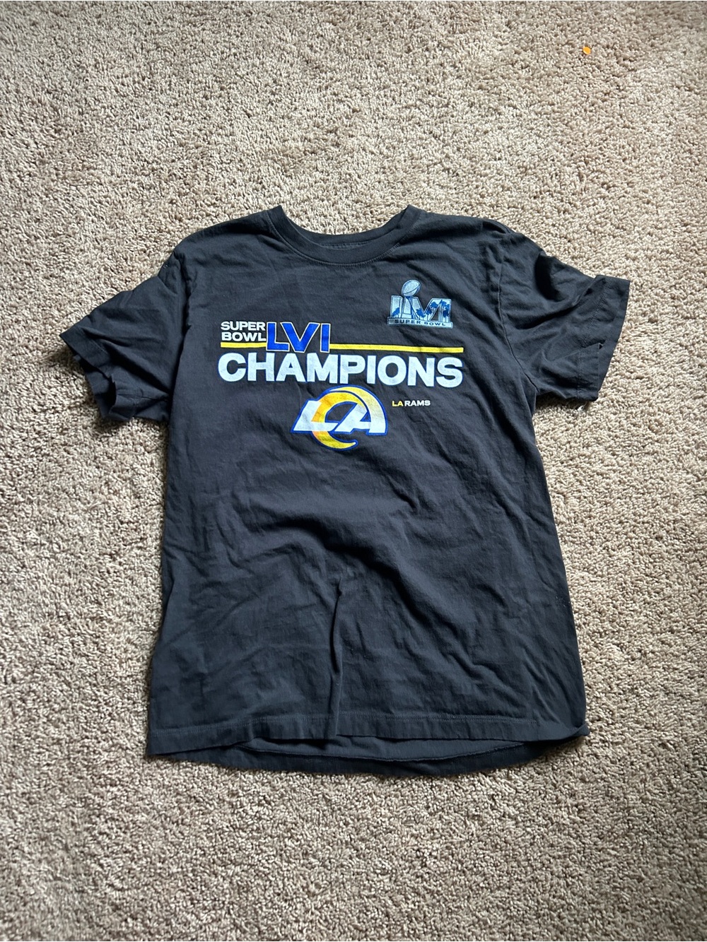 NFL LA Rams Black Super Bowl LVI Champions Tee